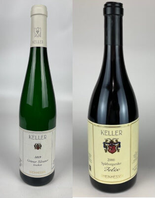 Flaschen vom Weingut Keller